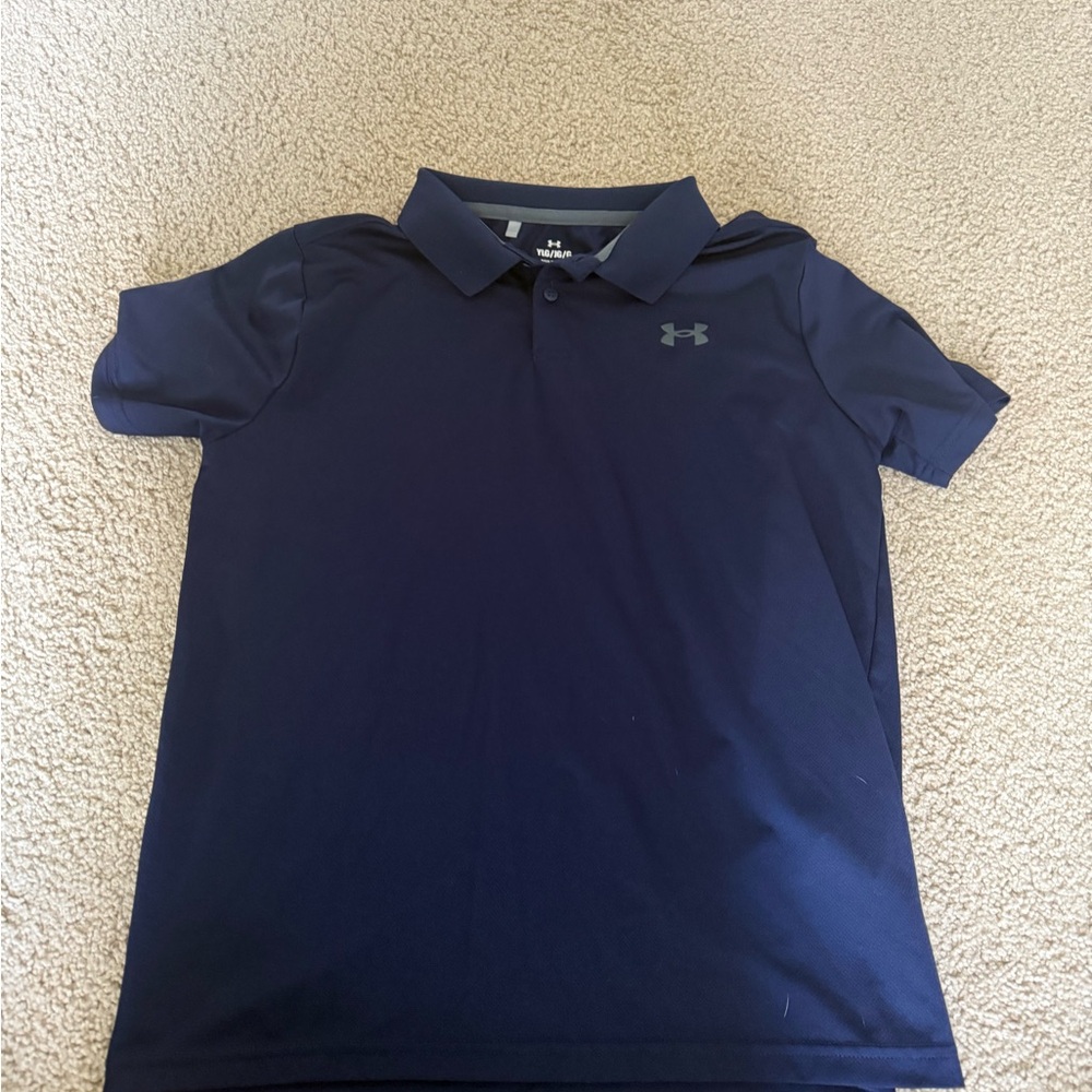 Boys Under Armour Dark Blue Polo Shirt